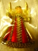  N�rnberger Rauschgoldengel rot Wachskopf 11 cm 