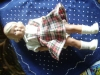  Schildkr�tpuppe Inge 25 cm karierter Rock 